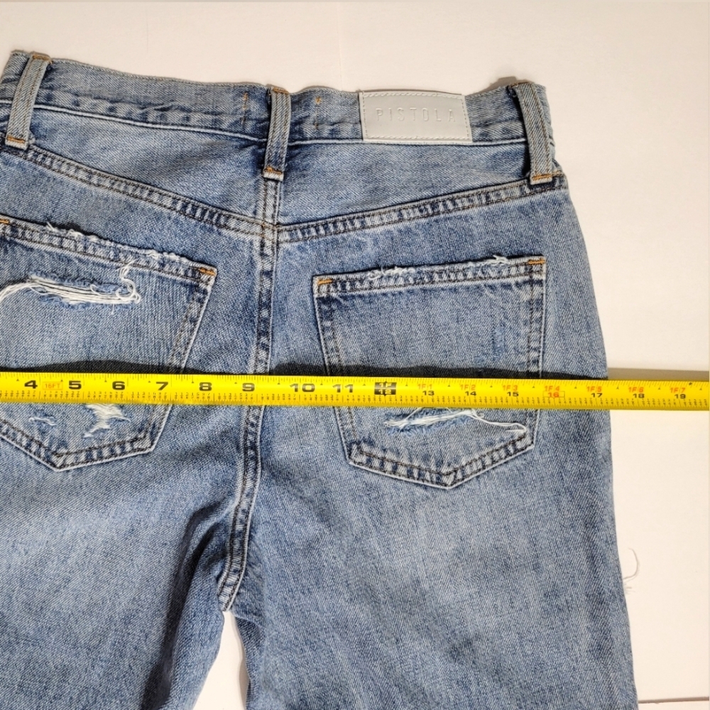 PISTOLA Blue High Rise Distressed Jeans - Picture 11 of 15